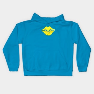 Yellow Lips Kids Hoodie